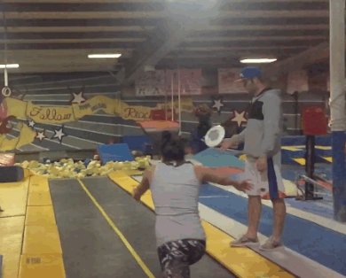 Incredible Frisbee Catch GIF