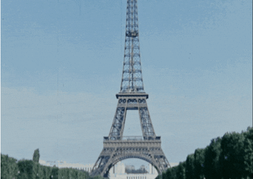 Incredible Iconic France Eiffel Tower Skyline GIF