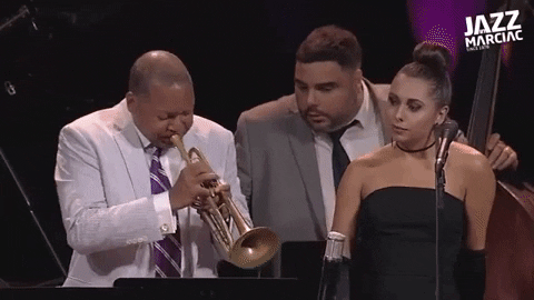 Incredible Man Playing Jazz In Bugle GIF