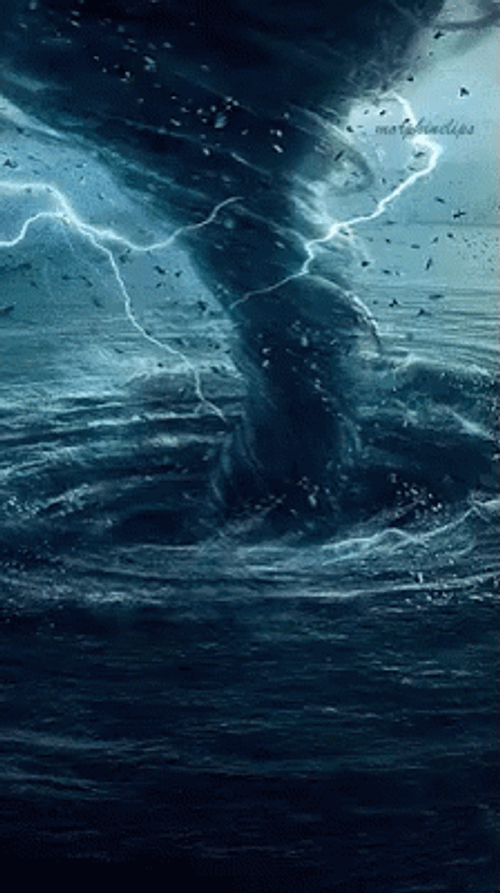 Incredible Massive Funnel Shape Rotating Twister GIF