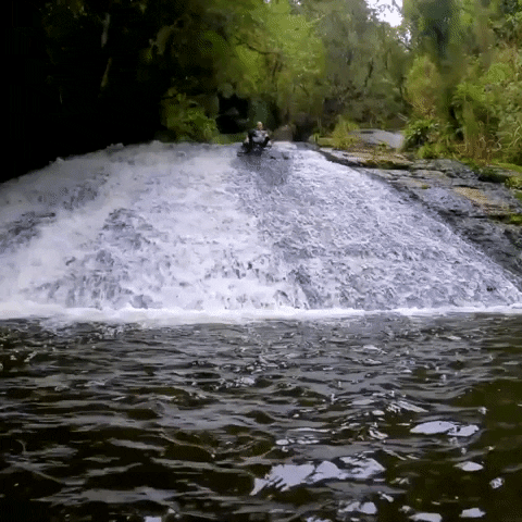 Incredible Natural Waterslide Tagbilarat Falls GIF