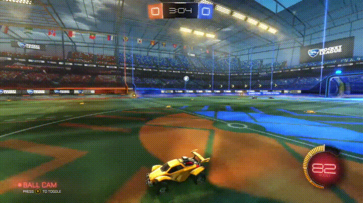 Incredible Play In Rocket League GIF