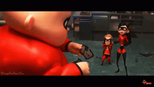 Incredibles Scene With Disney Logo GIF