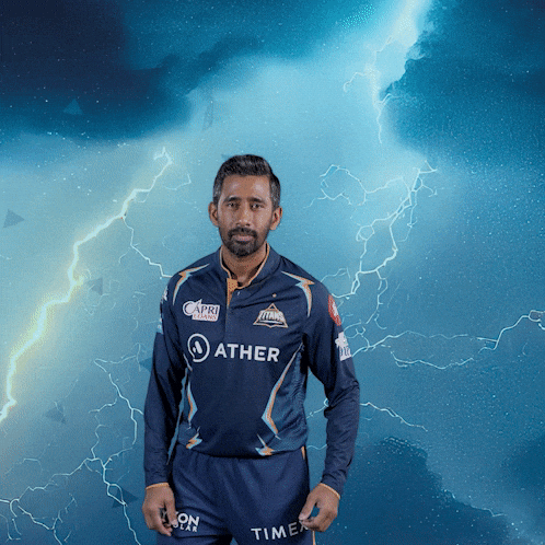 India Cricket Body Flex Lightning Background GIF