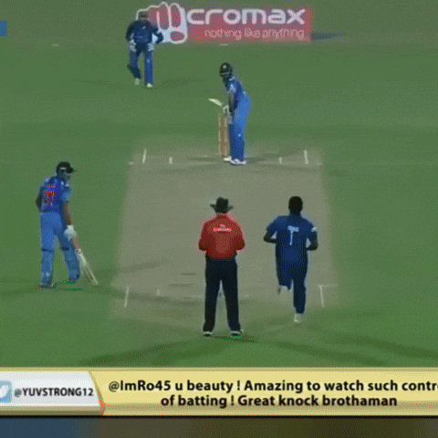 India Cricket Strong Bat Hit GIF
