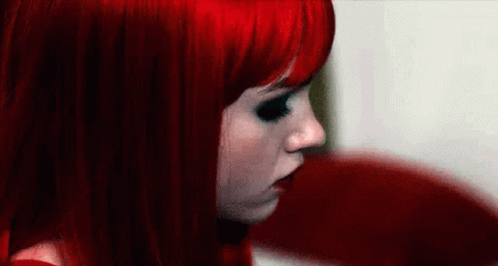 Red Hair India Eisley Looking Up GIF