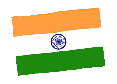 India Flag Orange White Green