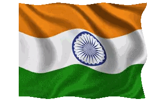 India Flag Waving in Wind