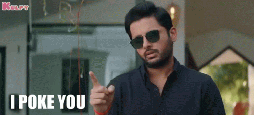 Indian Actor Nithiin I Poke You GIF