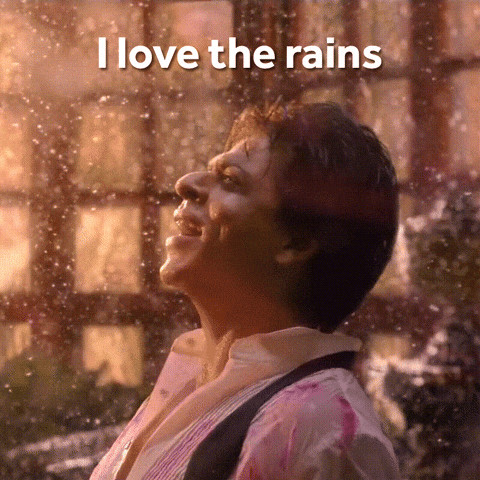 Indian Actor Shah Rukh Khan Loves Monsoon Season GIF