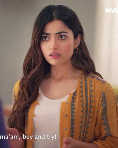 Indian Actress Rashmika Mandanna But Why GIF