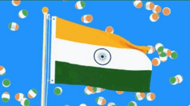 Indian Flag Balls Tossing GIF