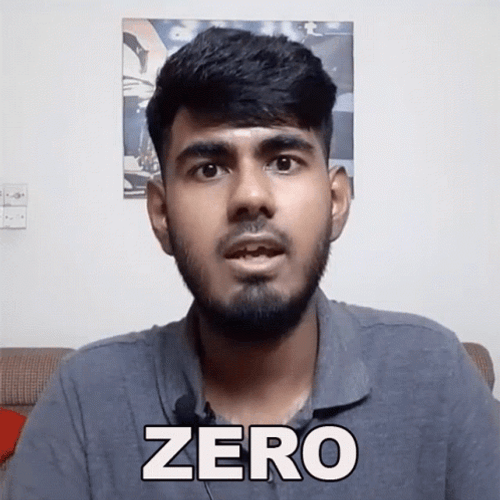 Indian Man Saying Zero GIF