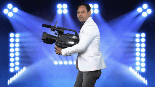 Indian Tv Man Varun Tiwari Showing Off Camera GIF