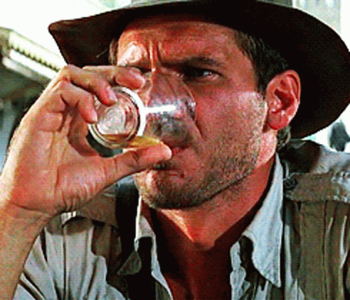 Indiana Jones Drinking GIF