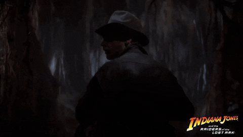 Indiana Jones Scared Expression GIF
