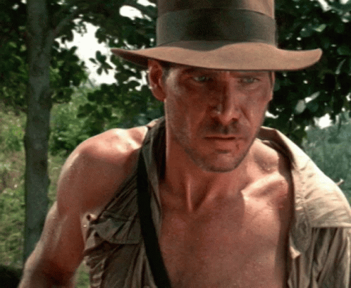 Indiana Jones Smiling Laughing GIF
