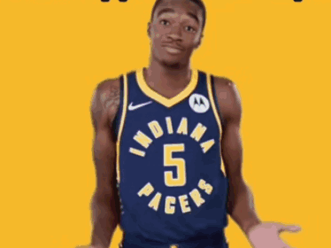 Indiana Pacers Basketball Player Standing GIF
