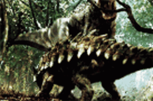 Indominus Rex Beat Up Ankylosaurus GIF