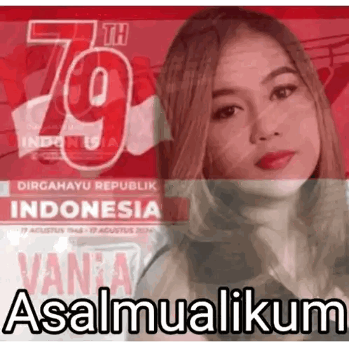 Indonesia 70th Anniversary Woman's Face