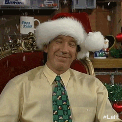 Indoor Christmas Snow Falling GIF