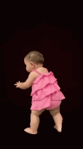 Infant In Light Pink Dress GIF