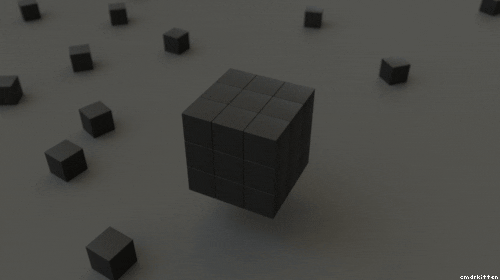 Infinite Loop Black Cube GIF
