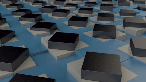 Infinite Loop Floating Cubes GIF