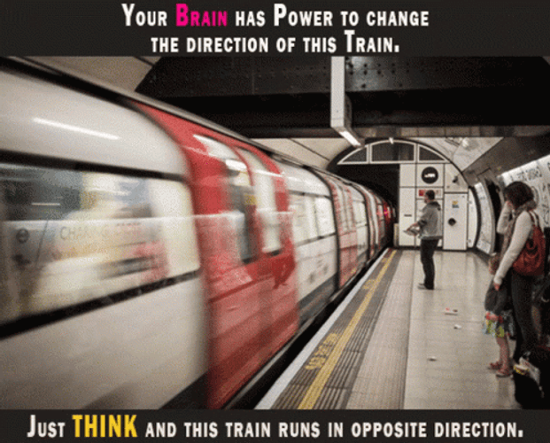 Infinite Metrorail Passing Optical Illusions GIF