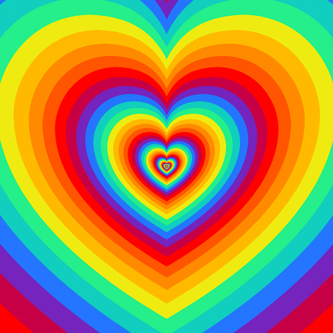 Infinite Rainbow Heart Animation GIF