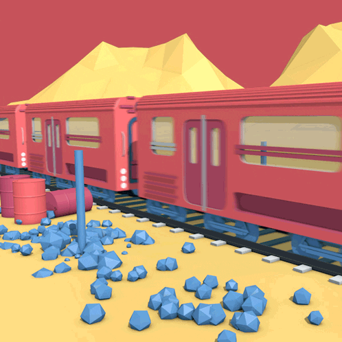 Infinite Train Traveling GIF