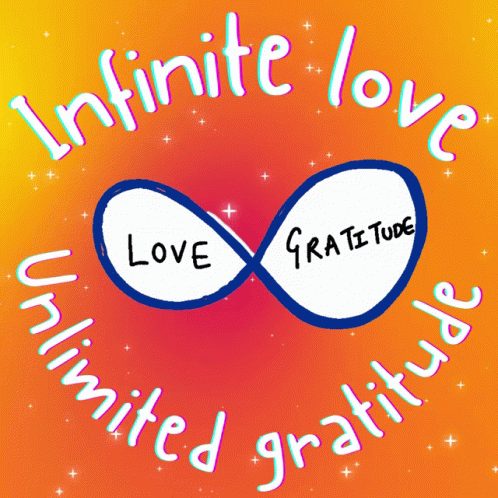 Infinity Symbol With Gratitude GIF