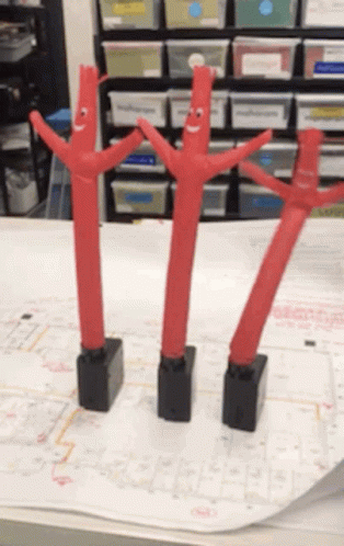 Inflatable Tube Men Chaotic Movements GIF