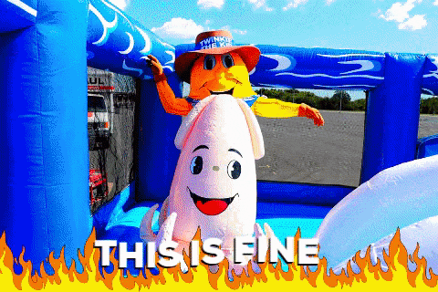 Inflatable Tube Men Pair This Is Fine GIF
