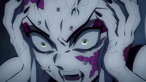 Infuriated Daki Flipping Out Demon Slayer GIF