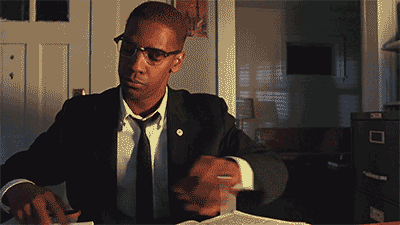 Infuriated Denzel Washington Slamming Table GIF