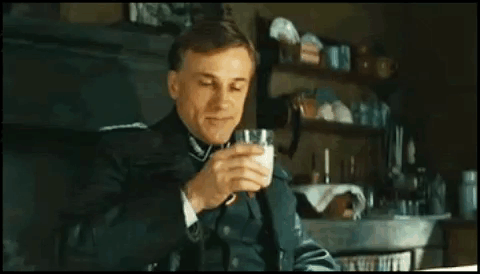 Inglourious Basterds Hans Landa Drink Coffee GIF