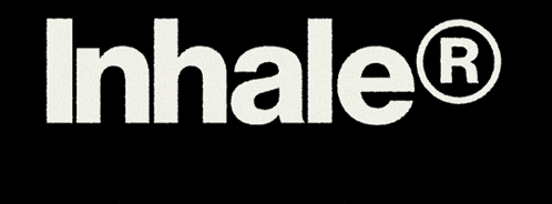 Inhale Open Wide Logo White on Black