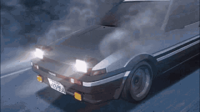 Initial D Car Turning And Drifting GIF