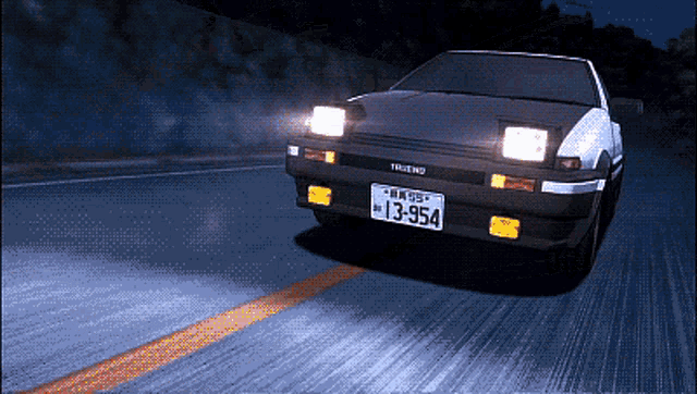 Initial D Speeding Car Engine GIF