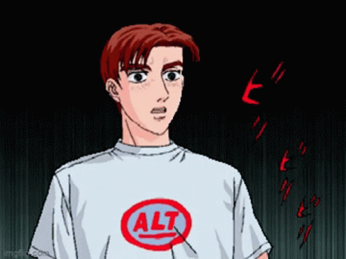 Initial D Stunned Takumi Fujiwara GIF