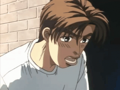Initial D Takumi Fujiwara Head Punched GIF