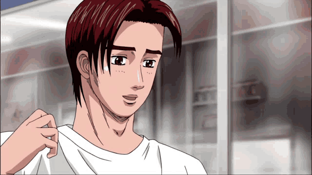 Initial D Takumi Fujiwara Scratching Back GIF