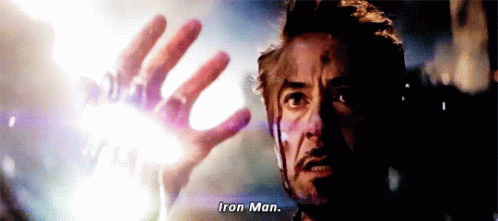 Injured Iron Man Snap GIF