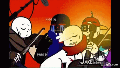 Ink Sans With Underverse Friends Festa Party GIF