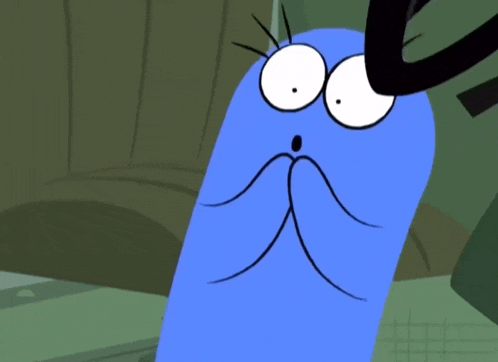 Innocent Face Blue Gif GIF