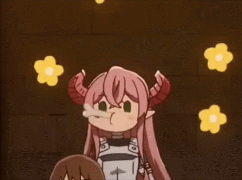 Innocent Rim Chewing Chicken Bone GIF