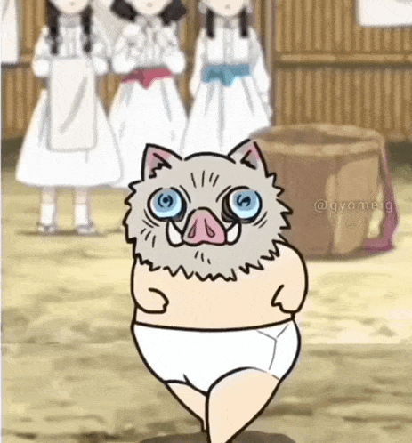 Inosuke Dance Funny Gif GIF