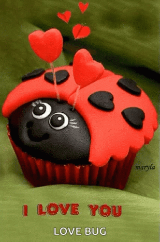 Insect Love Bug Cupcake GIF