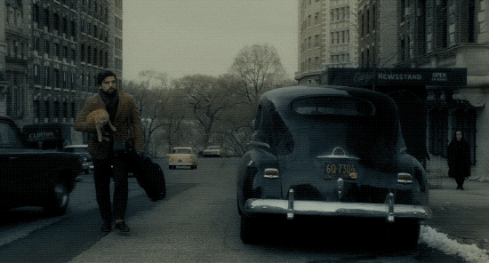 Inside Llewyn Davis Walking With Cat GIF
